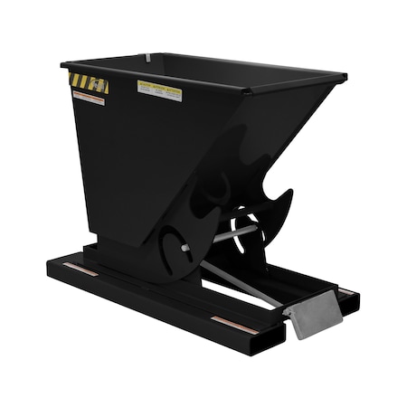 Vestil Medium Duty Self-Dump Hopper .25 Cubic Yard 4000 lb Black Semi Gloss D-25-MD-BLK-SG